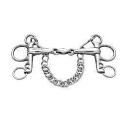 Pelham Στομίδα 16 mm Διπλά Αρθρωτό - Κοντό Στέλεχος – Ανοξείδωτο Ατσάλι