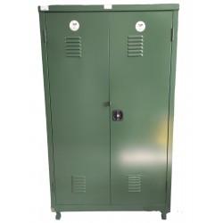 Ντουλάπα δίφυλλη πράσινη 170cm x 100cm x 60cm  Ντουλάπα δίφυλλη πράσινη 170cm x 100cm x 60cm