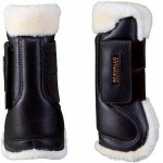 Γκέτες με γούνα "Eco-Leather Tendon Boots Eco-Wool Acavallo" Μπροστινές 