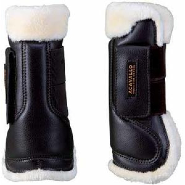 Γκέτες με γούνα "Eco-Leather Tendon Boots Eco-Wool Acavallo" Μπροστινές 