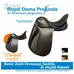 Σέλα Zaldi Dressage Royal Doma Profunda με εναλλασσόμενη ακρομία. Σέλα Zaldi Dressage Royal Doma Profunda με εναλλασσόμενη ακρομία.