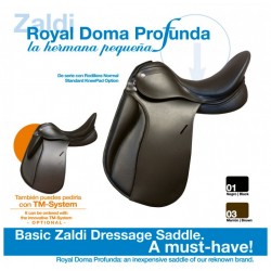 Σέλα Zaldi Dressage Royal Doma Profunda με εναλλασσόμενη ακρομία. Σέλα Zaldi Dressage Royal Doma Profunda με εναλλασσόμενη ακρομία.