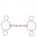 Στομίδα Pessoa BR Double Jointed Three Ring Gag 18 mm