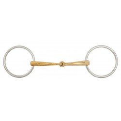 Στομίδα BR Single Jointed Loose Ring Snaffle Soft Contact 16 mm Ø 70 mm