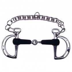 Στομίδα σπαστή με rubber ''Kimberwick''